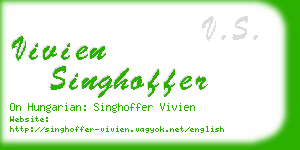 vivien singhoffer business card